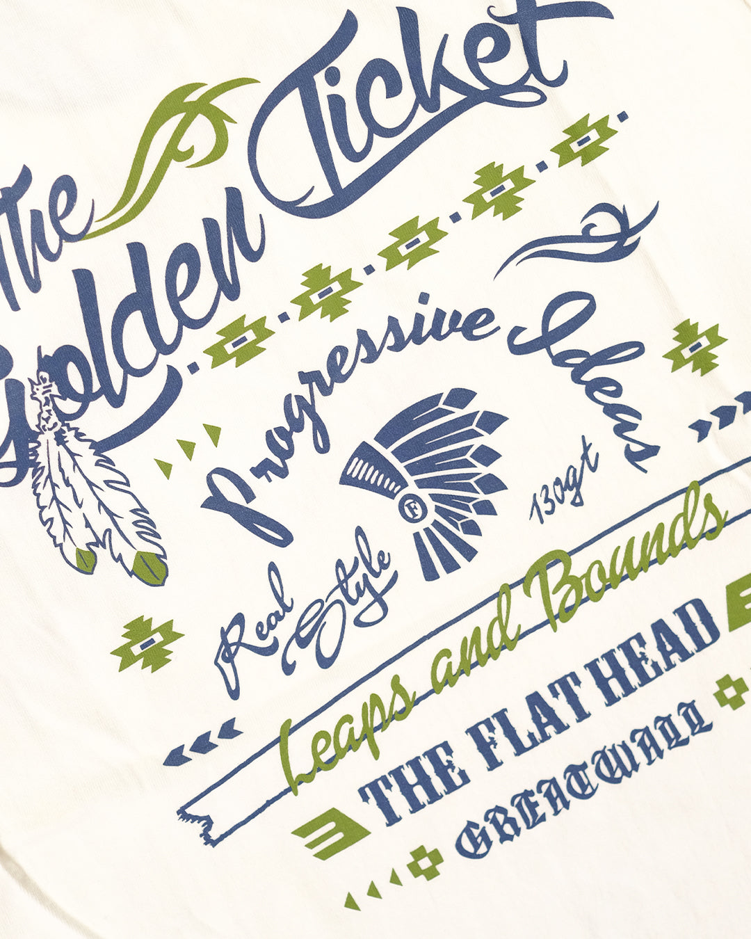 The Flat Head T-Shirt THC 163W GOLDEN TICKET WHITE