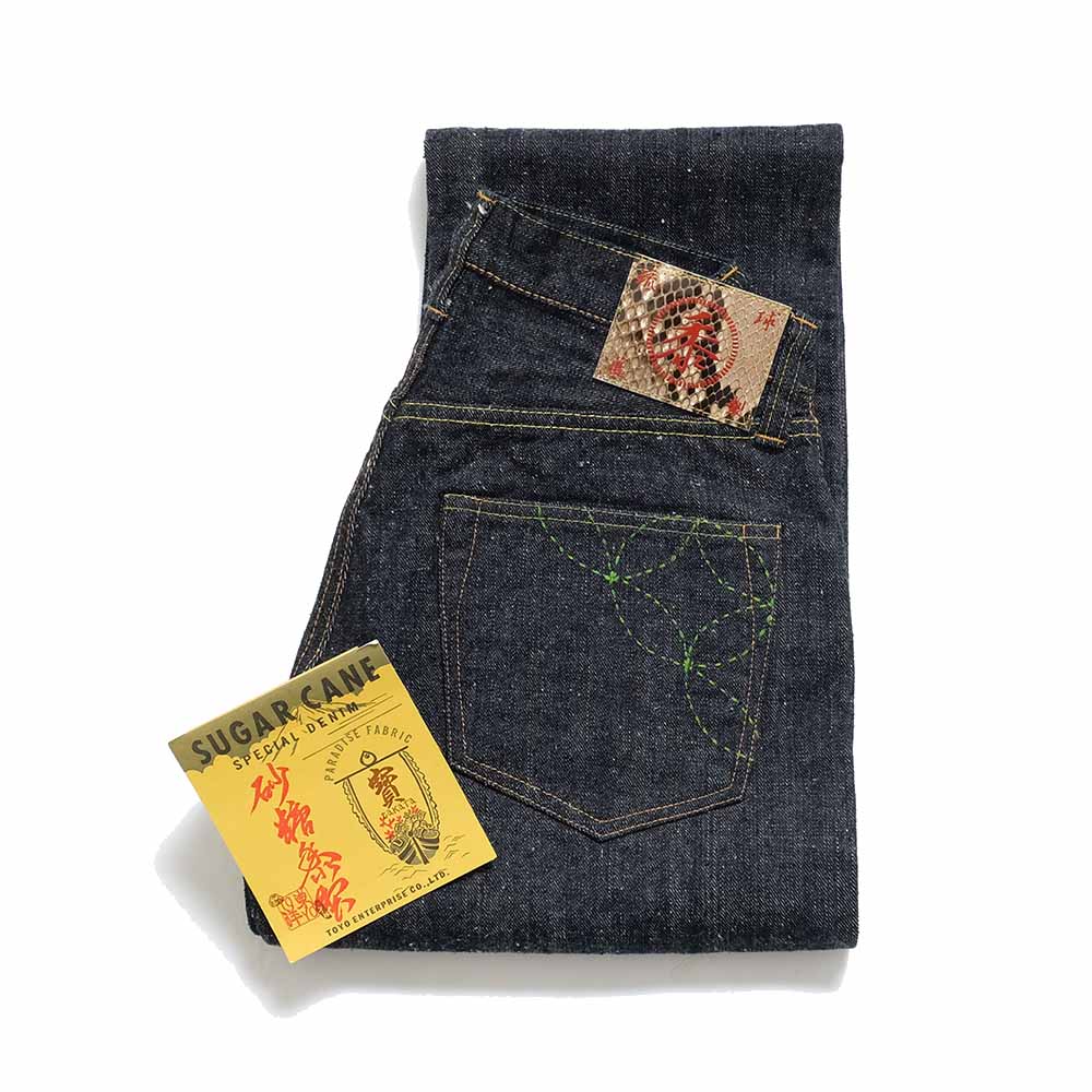 Sugar Cane SC40301A 14oz Ryukyu Indigo Sugar Cane Left-Hand Twill Denim Regular Straight One-Wash Jeans