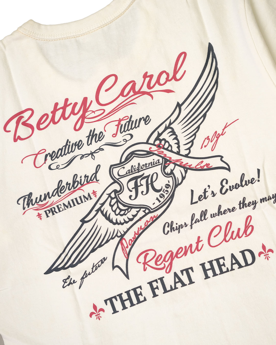The Flat Head T-Shirt THC 161W BETTY CAROL WHITE