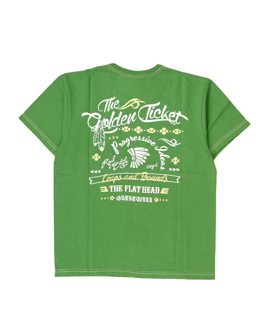 The Flat Head T-Shirt THC 163W GOLDEN TICKET GREEN