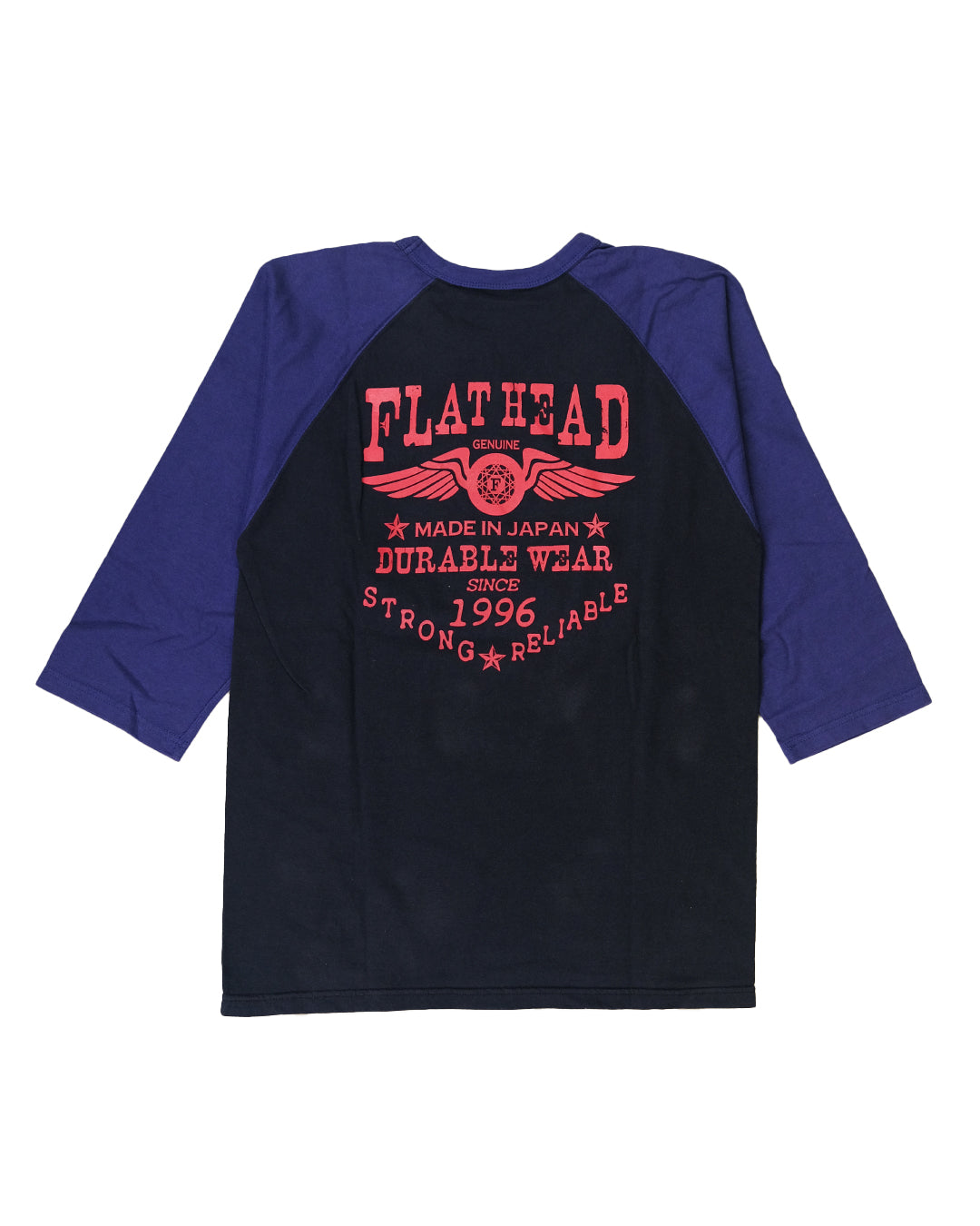 The Flat Head T-Shirt BR-16W DURABLE WEAR BLACK NAVY