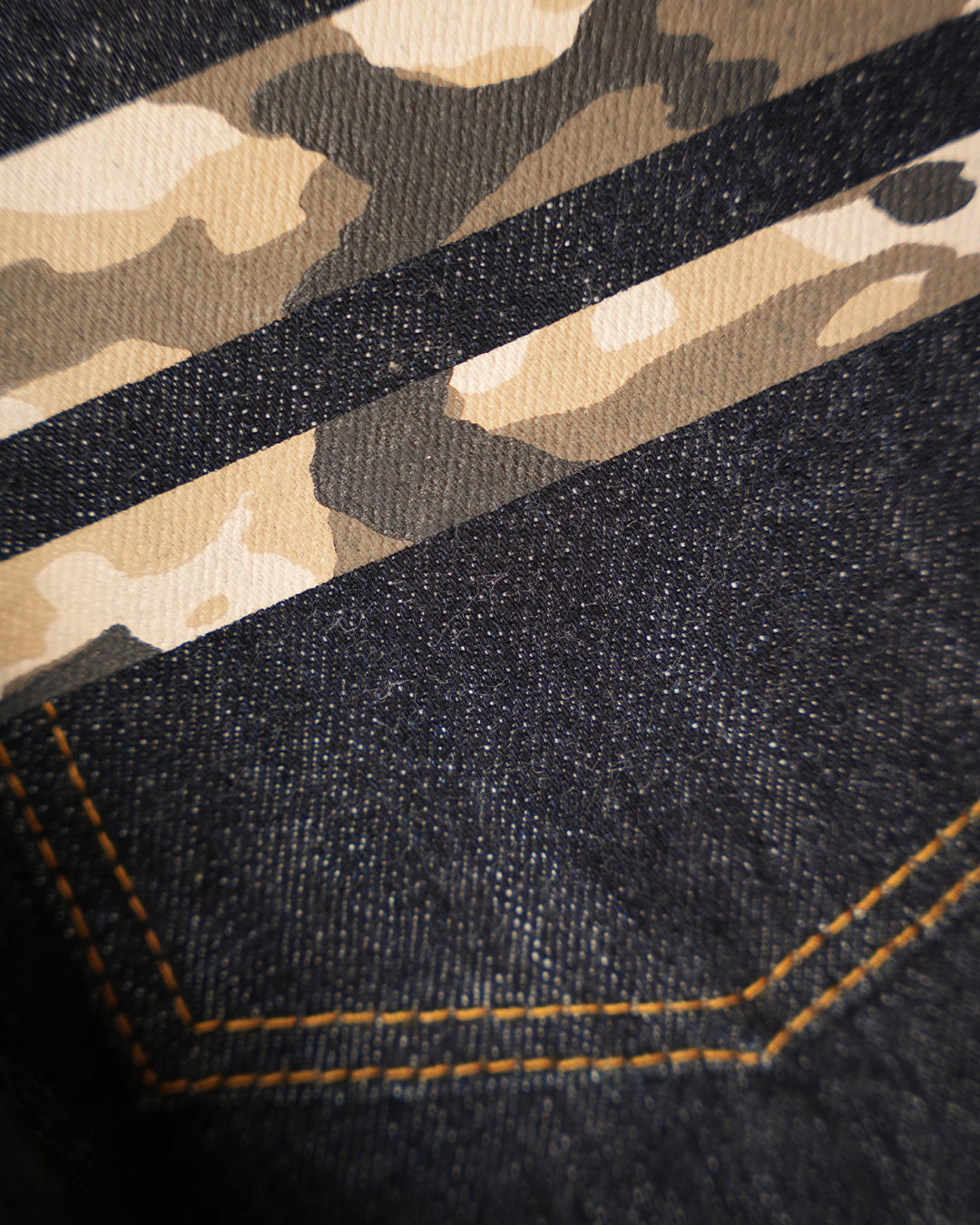 Momotaro X Limbro 0306-LIM/CAMO 15,7oz Slim Tapered