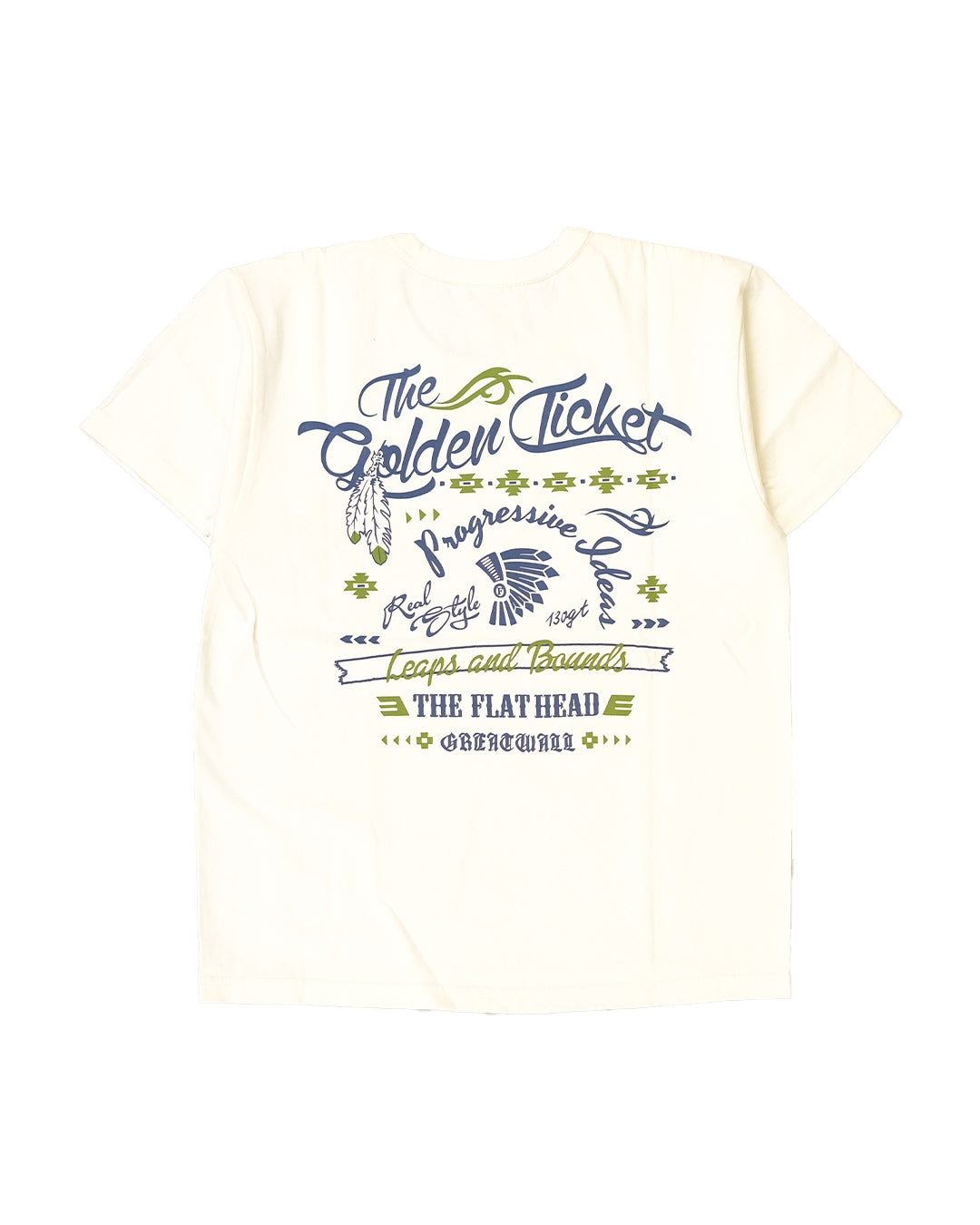 The Flat Head T-Shirt THC 163W GOLDEN TICKET WHITE