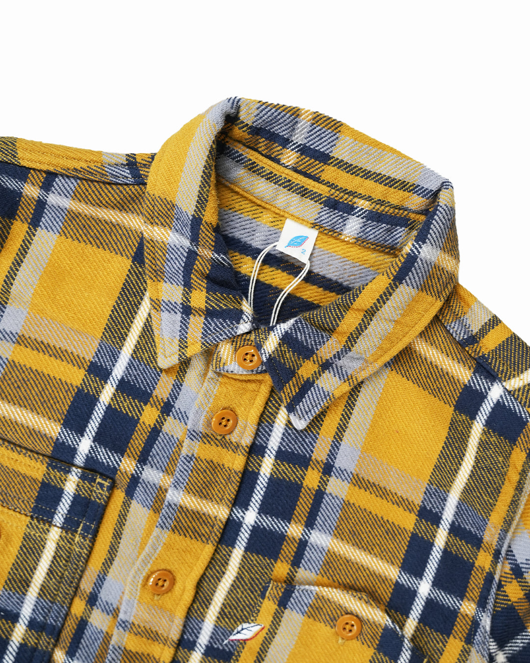 Pure Blue Japan Check Shirt 2222 Camel