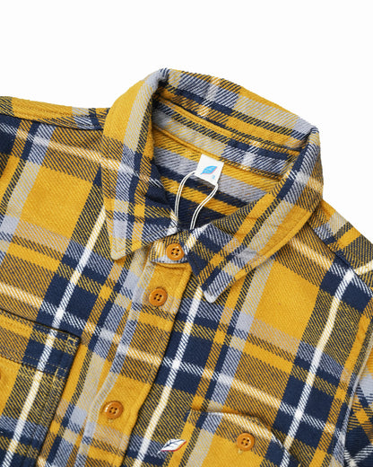 Pure Blue Japan Check Shirt 2222 Camel