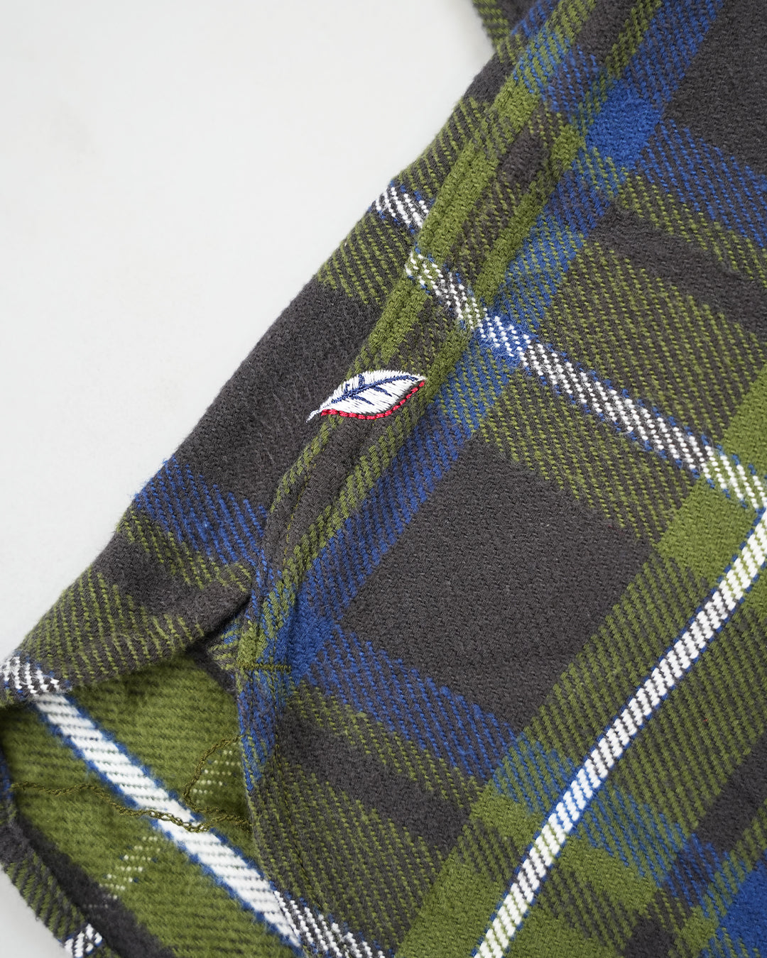 Pure Blue Japan Check Shirt 2222 Olive