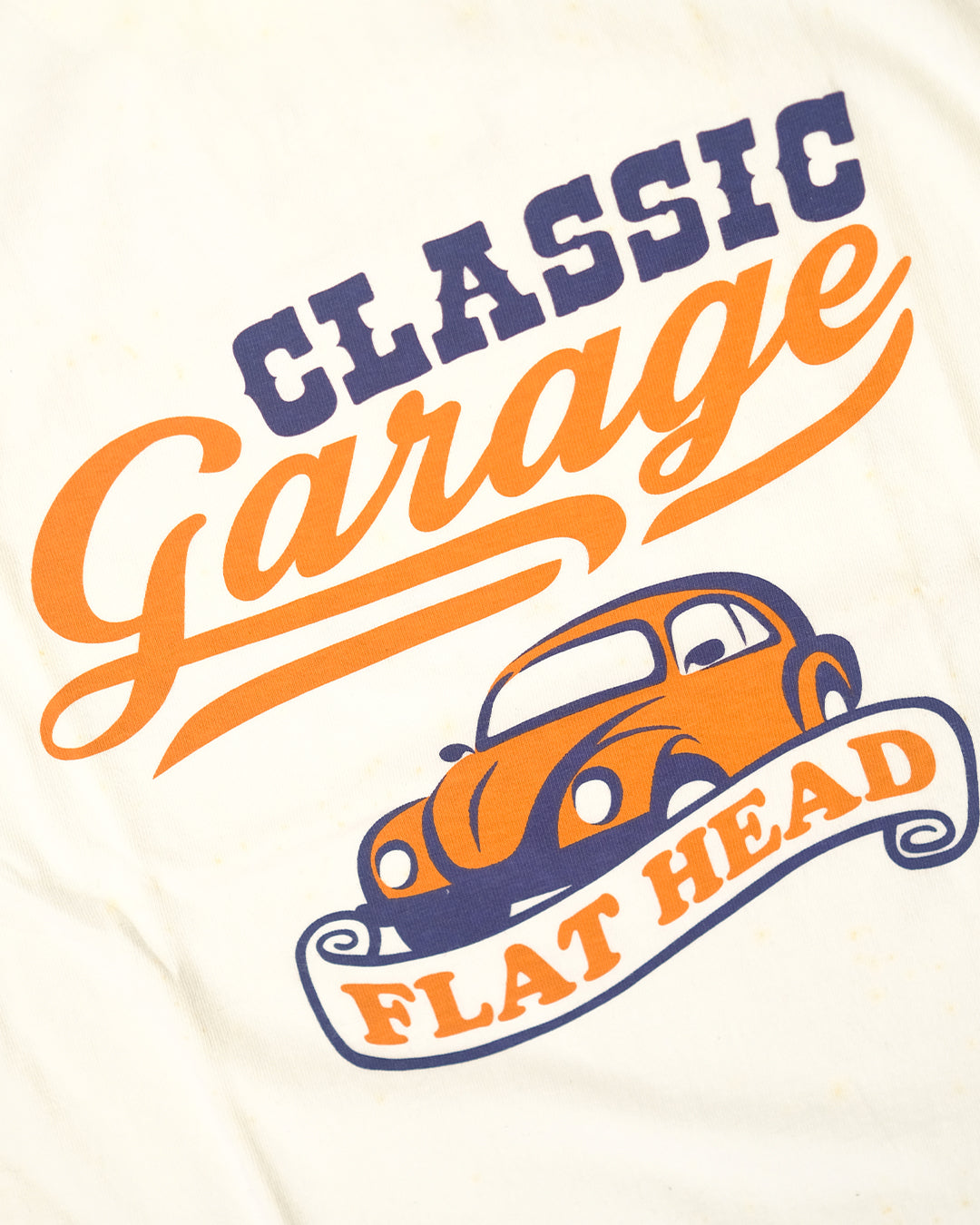 The Flat Head T-Shirt TD-58W CLASSIC GARAGE WHITE