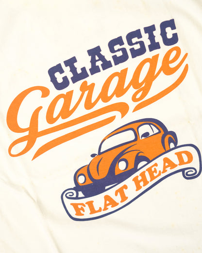 The Flat Head T-Shirt TD-58W CLASSIC GARAGE WHITE