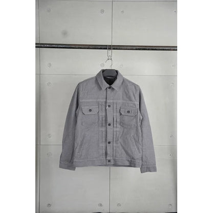 Pure Blue Japan 6220 GRY Sashiko Gray x Black Denim Type 2