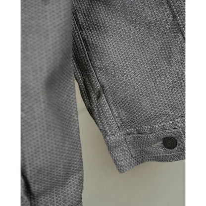 Pure Blue Japan 6220 GRY Sashiko Gray x Black Denim Type 2