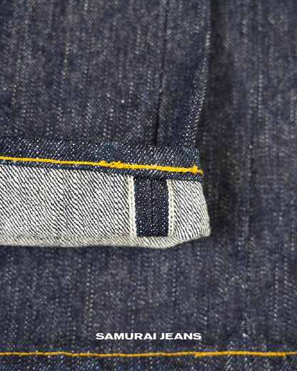 Samurai Jeans S710XX 19oz Ⅱ Slim Straight Fit Yellow Paint