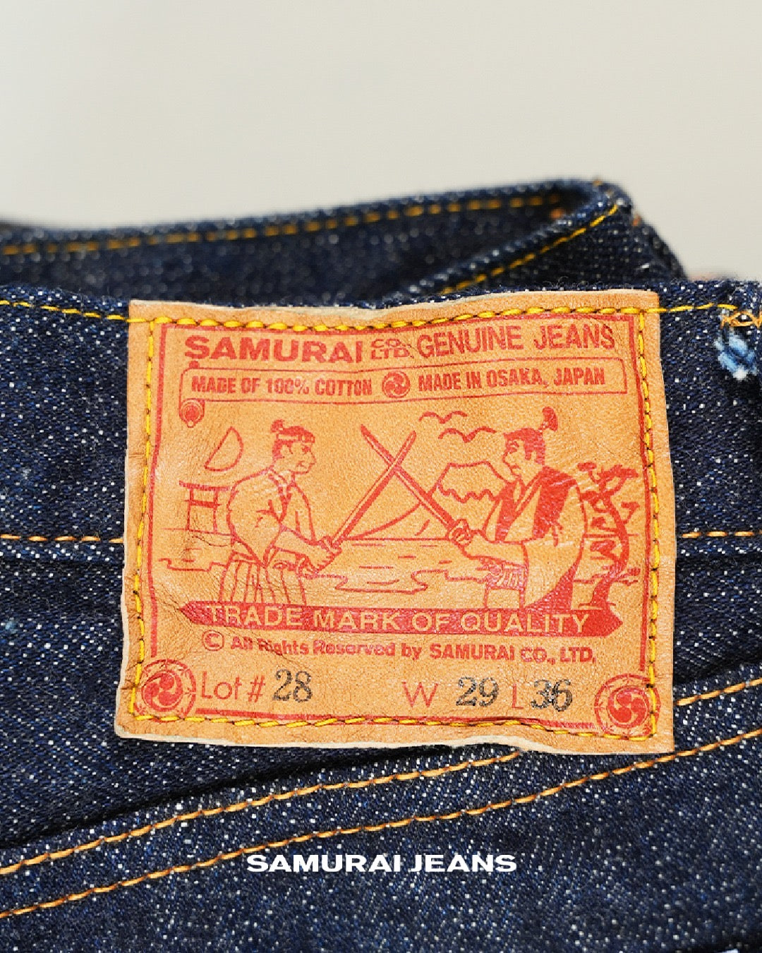 Samurai Jeans S710XX 19oz Ⅱ Slim Straight Fit Yellow Paint