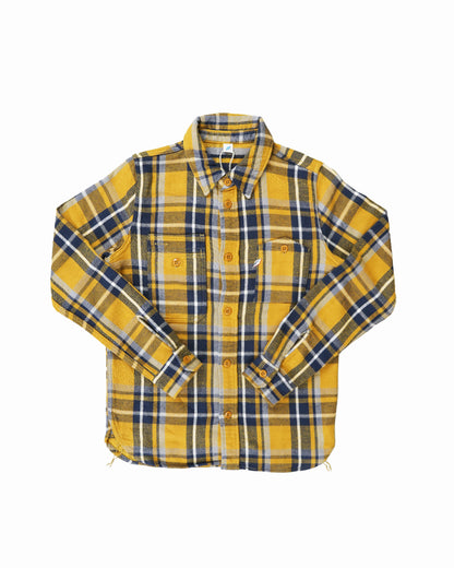 Pure Blue Japan Check Shirt 2222 Camel