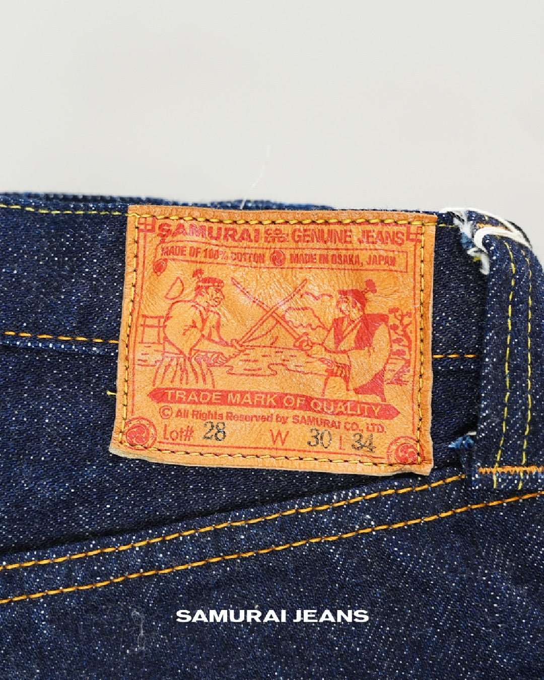 Samurai Jeans 520XX 21 oz Relaxed Tapered Yellow Paint