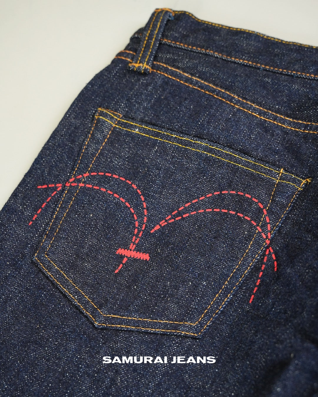 Samurai Jeans S5000VX II 17 oz Straight Fit Red Paint