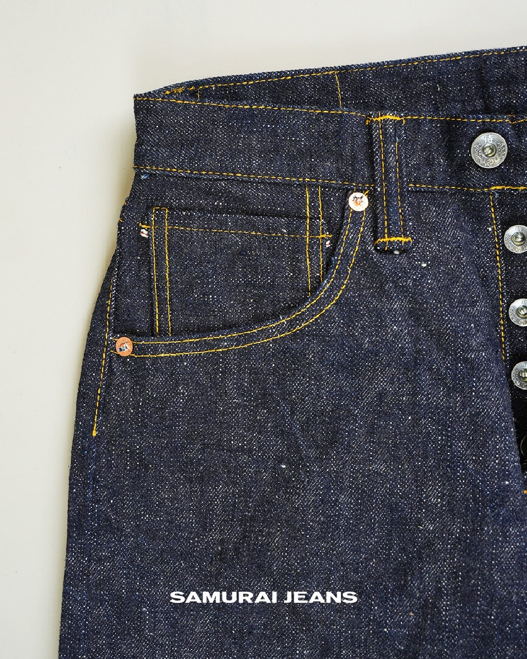 Samurai Jeans S3000VX II 17 oz Relax Straight Yellow Paint