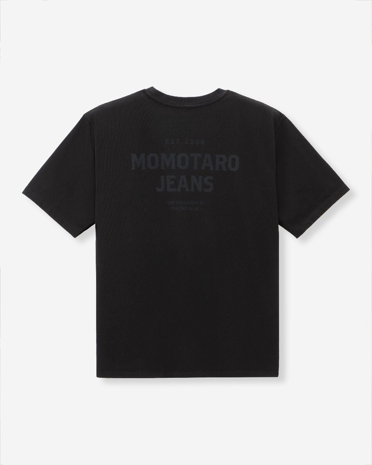 Momotaro Jeans MXTS6004 BLK HEAVY OUNCE S/S TEE -DISCHARGE PRINT