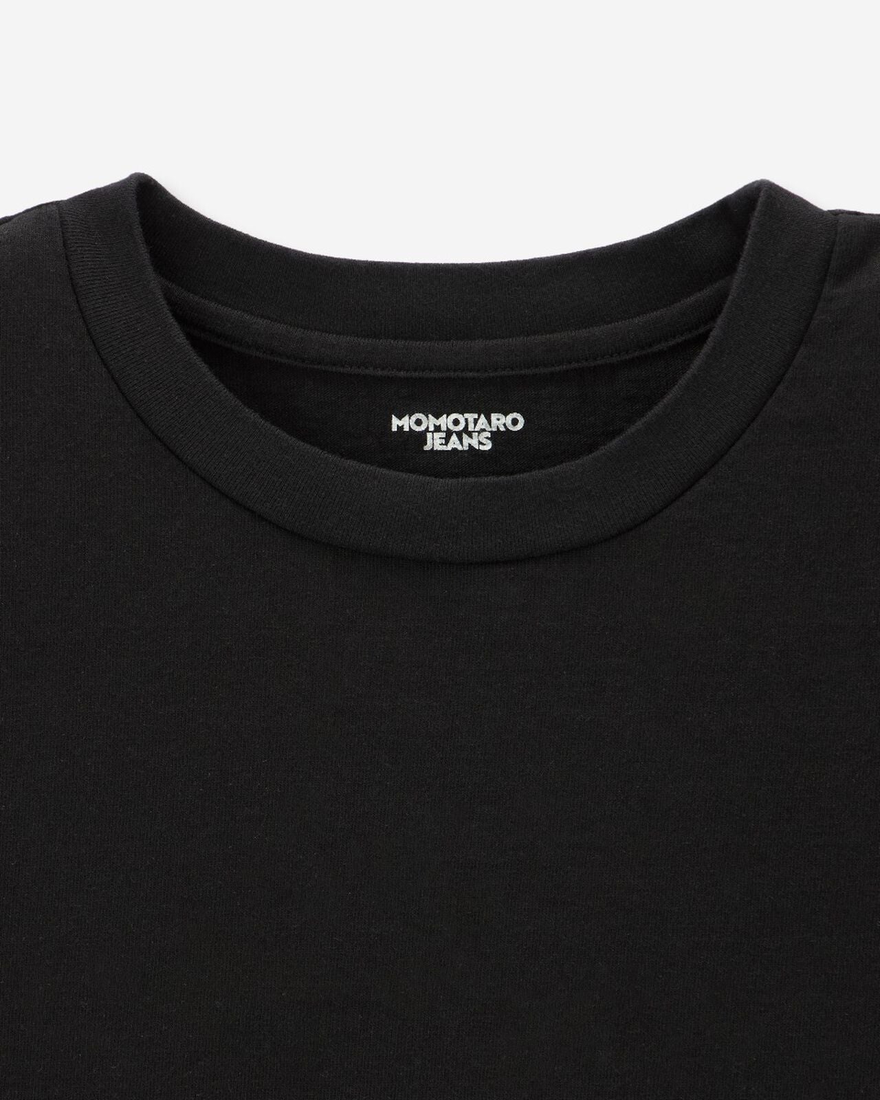 Momotaro Jeans MXTS6004 BLK HEAVY OUNCE S/S TEE -DISCHARGE PRINT