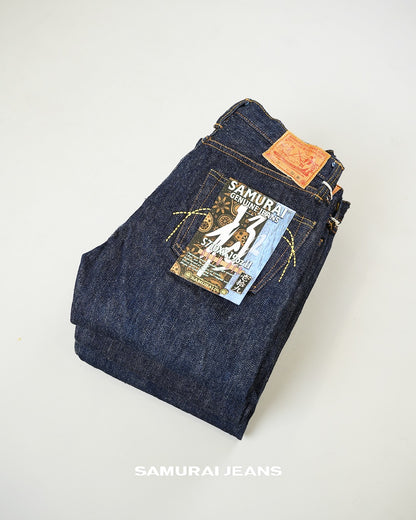 Samurai Jeans S710XX 19oz Ⅱ Slim Straight Fit Yellow Paint