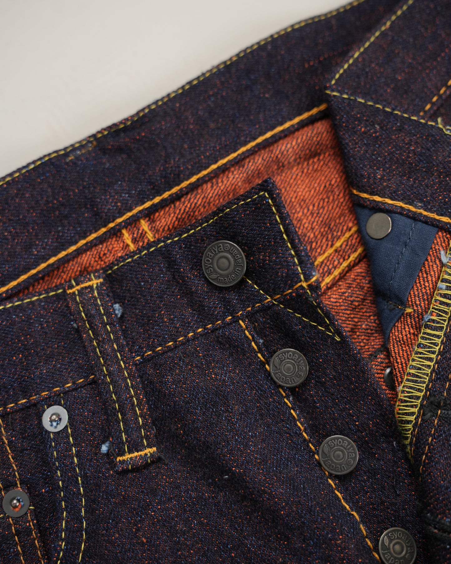 Pure Blue Japan PBJ-LIM-IA019 Indigo x Orange Selvedge Jeans (Relax Tapered)