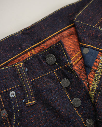 Pure Blue Japan PBJ-LIM-IA019 Indigo x Orange Selvedge Jeans (Relax Tapered)