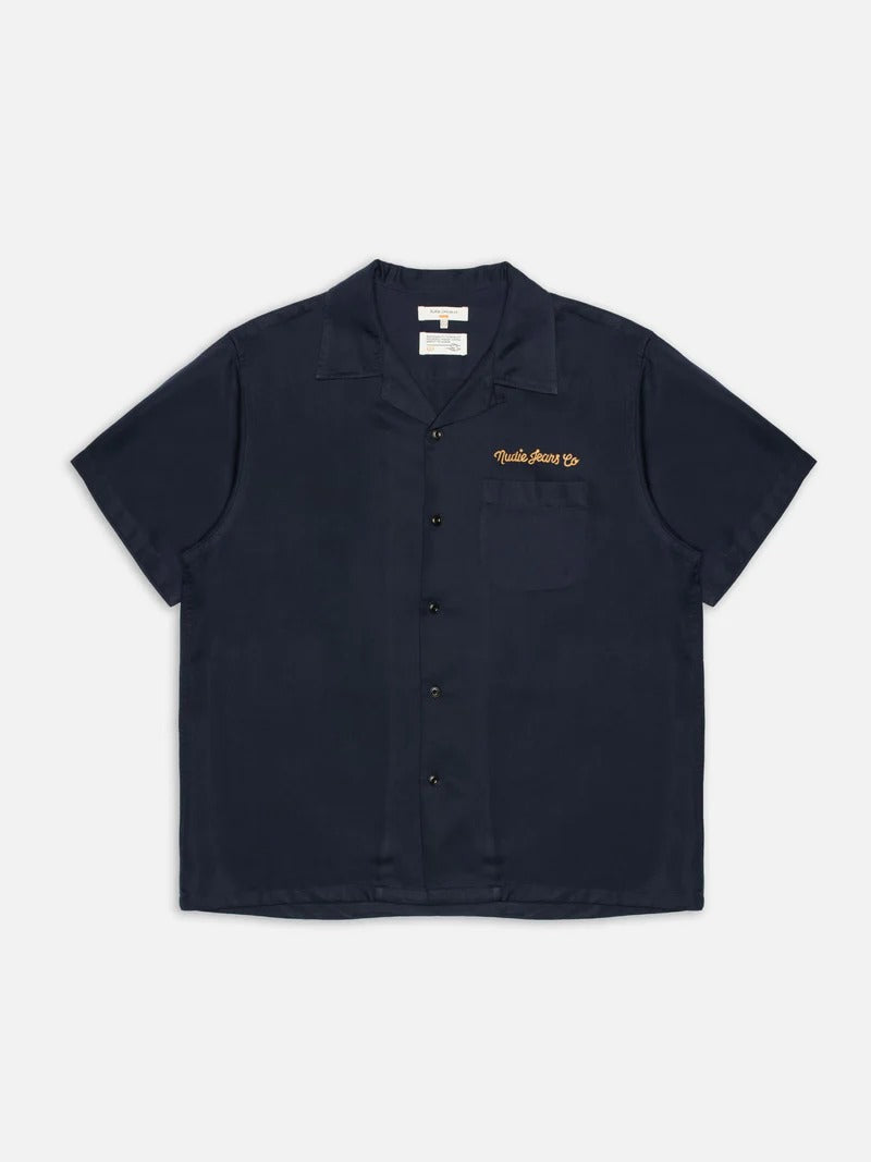 Arthur Bowling Shirt 8 Wonders Navy