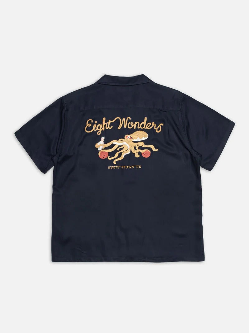 Arthur Bowling Shirt 8 Wonders Navy