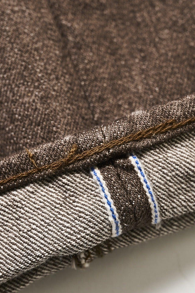 Pure Blue Japan BR-14oz-013 Brown Warp Selvedge Jeans (Slim Tapered)
