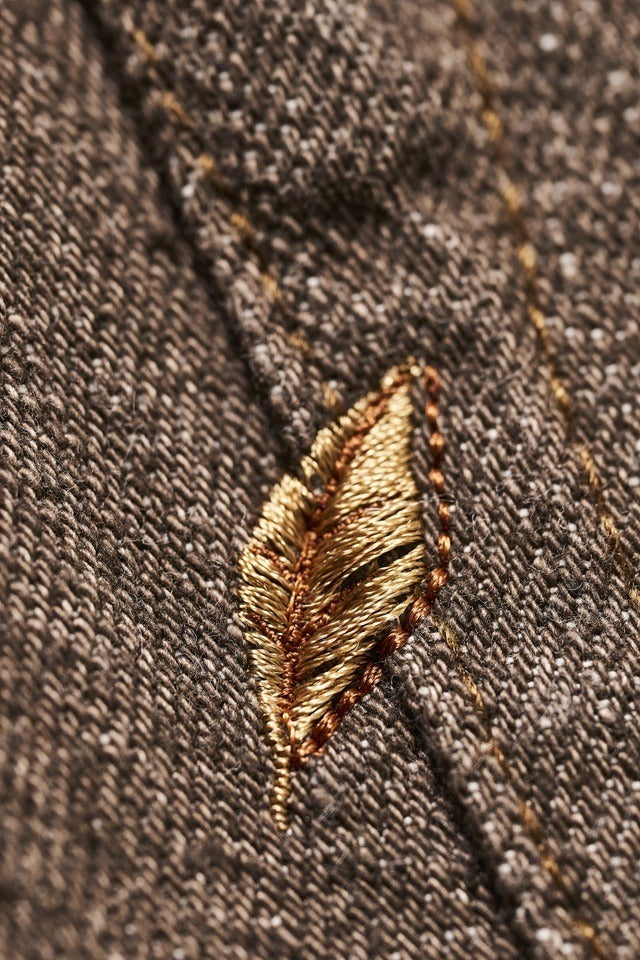 Pure Blue Japan BR-14oz-013 Brown Warp Selvedge Jeans (Slim Tapered)