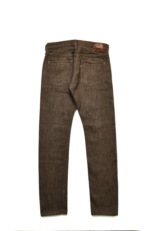 Pure Blue Japan BR-14oz-013 Brown Warp Selvedge Jeans (Slim Tapered)