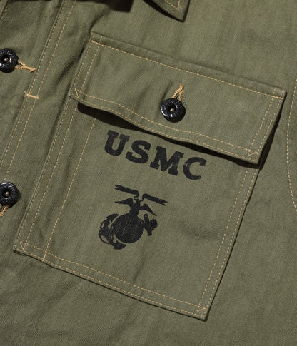 Buzz Rickson’s Lot BR15123 149OLV USMC M-1944 Herringbone Utility Jacket