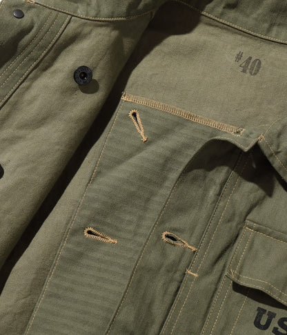 Buzz Rickson’s Lot BR15123 149OLV USMC M-1944 Herringbone Utility Jacket