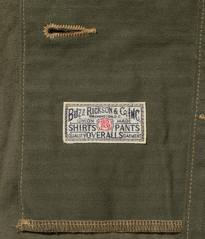 Buzz Rickson’s Lot BR15123 149OLV USMC M-1944 Herringbone Utility Jacket