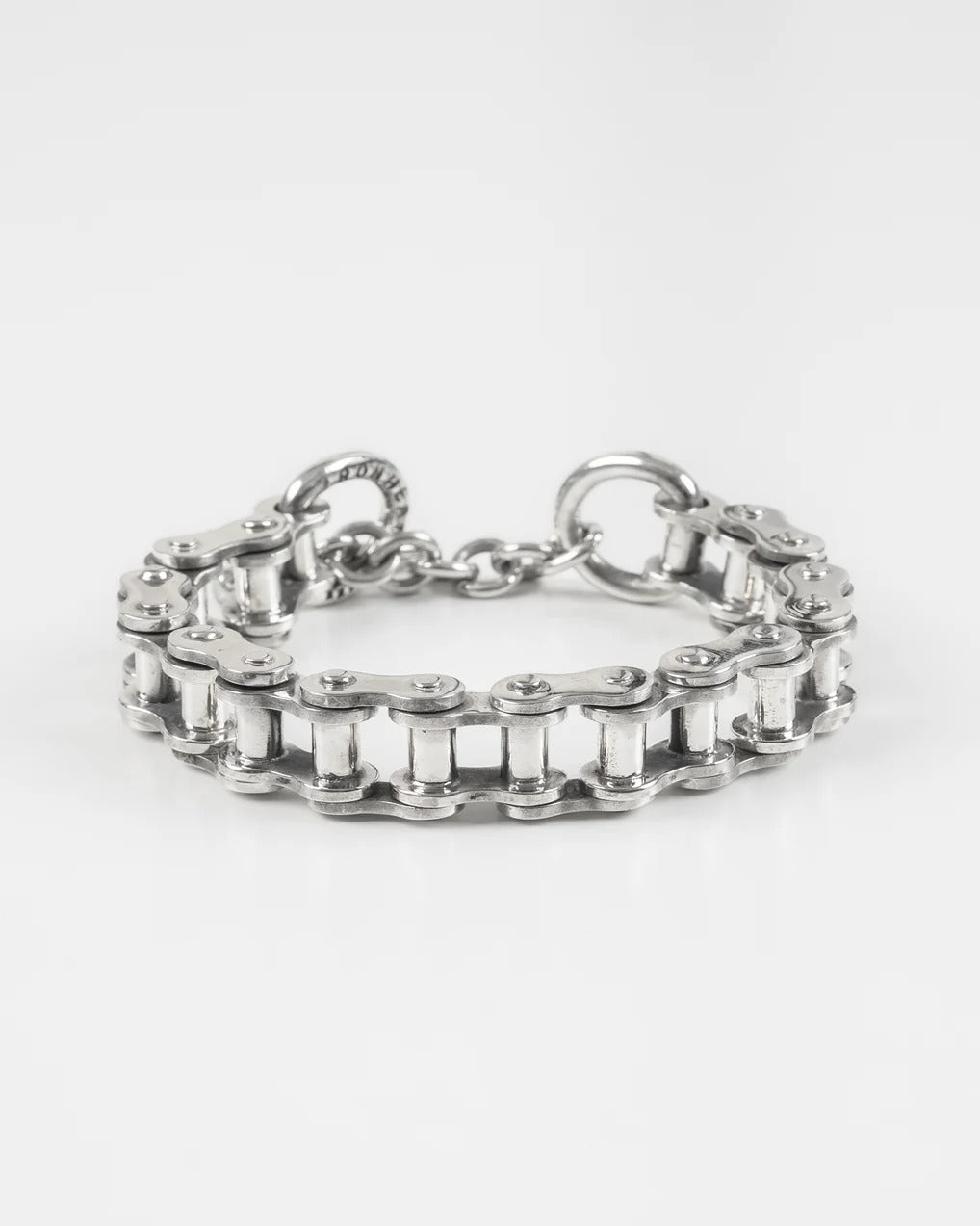 Iron Heart Motorcycle Chain Bracelet Sterling Silver