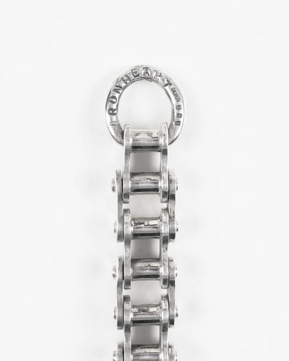 Iron Heart Motorcycle Chain Bracelet Sterling Silver