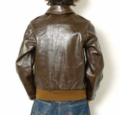 Buzz Rickson Leather Jacket A-2 Flight Jacket BR80593 Brown