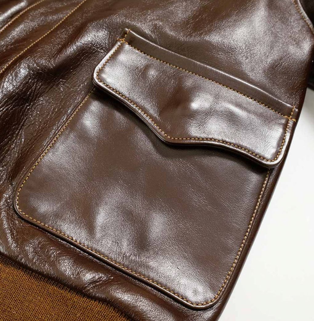 Buzz Rickson Leather Jacket A-2 Flight Jacket BR80593 Brown