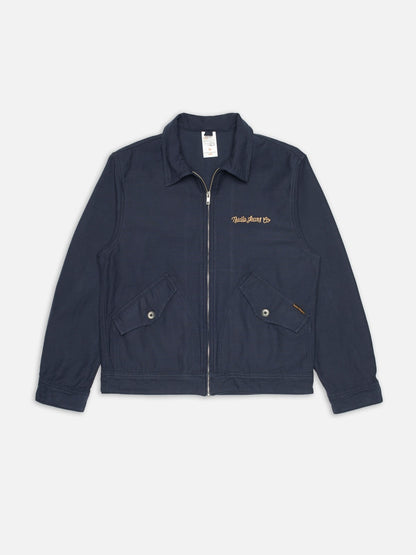 Blake Zip Jacket Back Sateen Navy