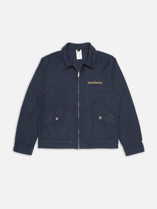 Blake Zip Jacket Back Sateen Navy