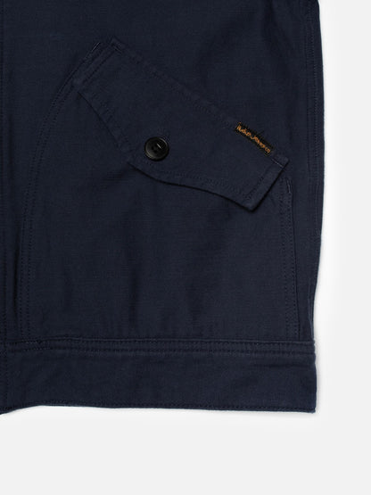 Blake Zip Jacket Back Sateen Navy