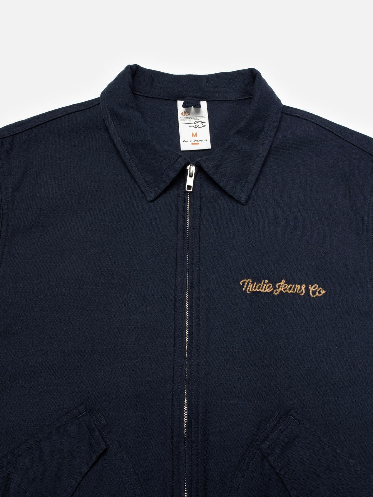 Blake Zip Jacket Back Sateen Navy