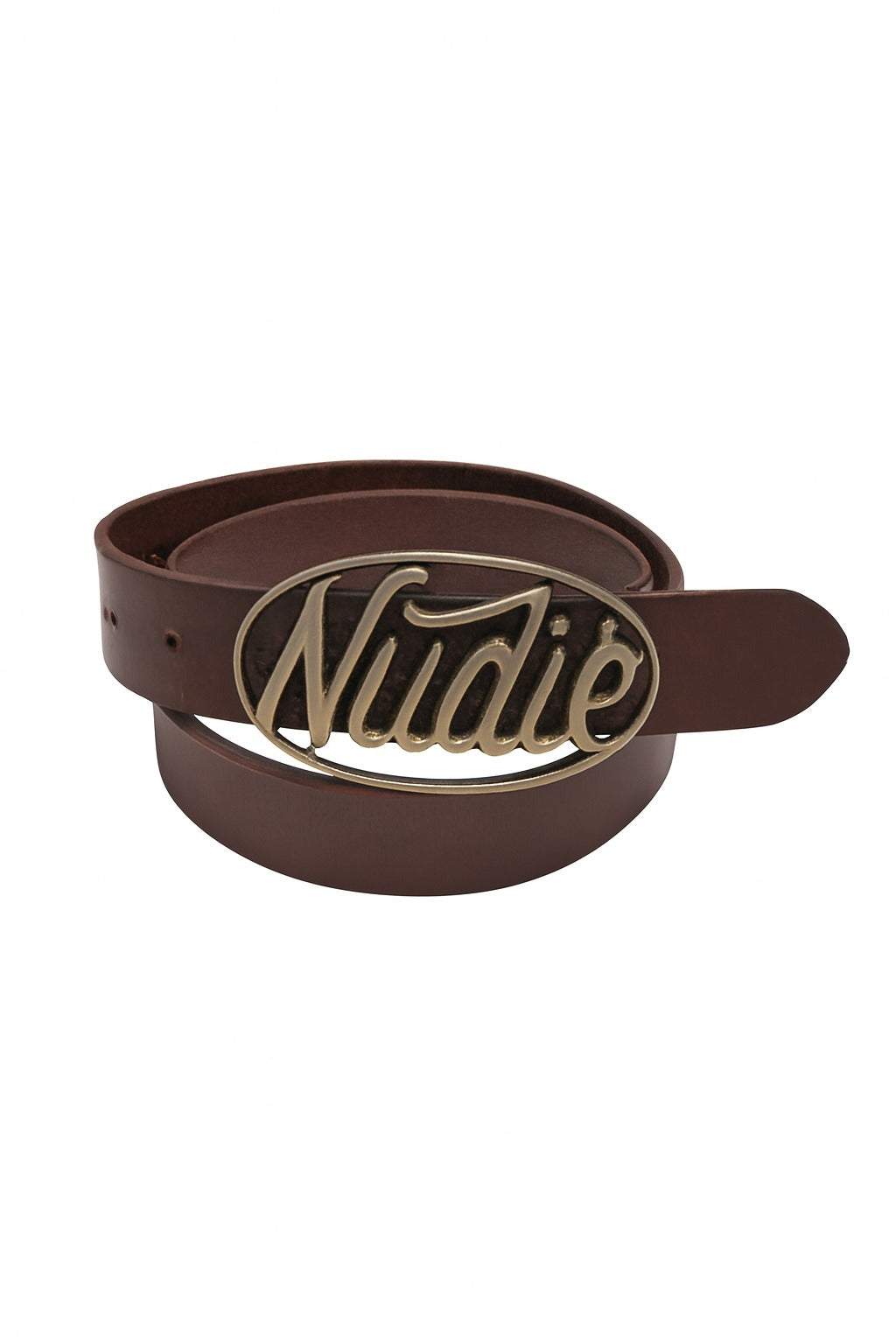 Nudie Buckle Leather Belt B40/Dark Brown