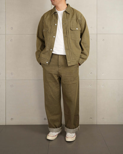Momotaro Selvage Green Denim Pants MXPT1016 OD
