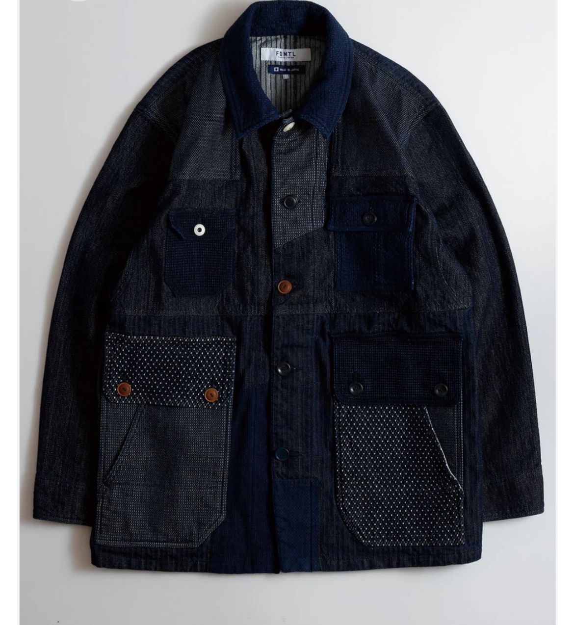 FDMTL COVERALL JACKET RINSE FA25/JK31R INDIGO
