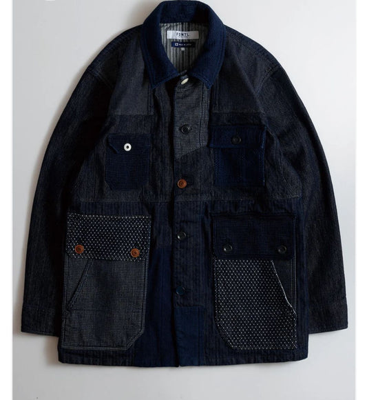FDMTL COVERALL JACKET RINSE FA25/JK31R INDIGO