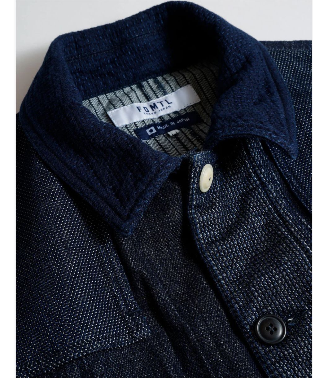 FDMTL COVERALL JACKET RINSE FA25/JK31R INDIGO