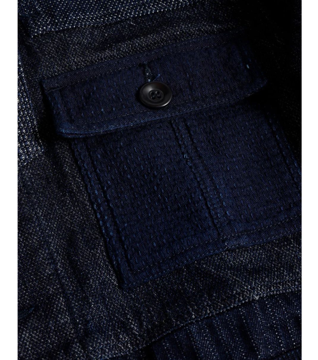 FDMTL COVERALL JACKET RINSE FA25/JK31R INDIGO