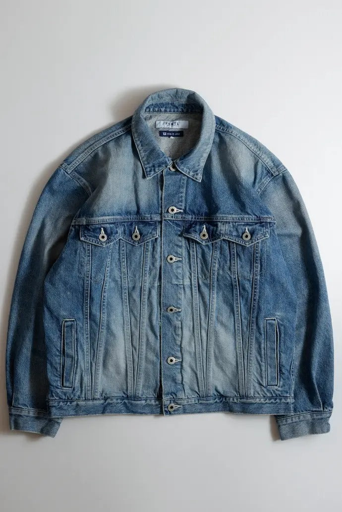 FDMTL FA25JK33U-IND Third Jacket 3YR Wash Denim Indigo jacket