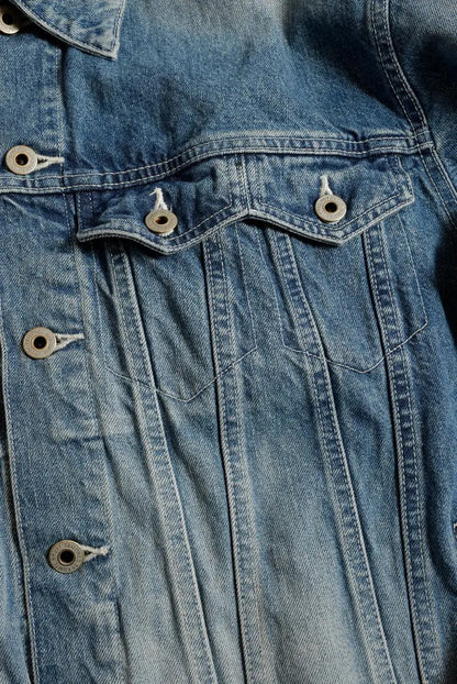 FDMTL FA25JK33U-IND Third Jacket 3YR Wash Denim Indigo jacket