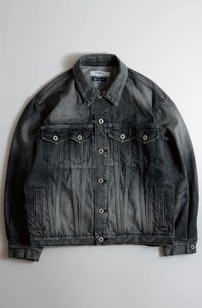 FDMTL FA25JK33U-BK Third Jacket 3YR Wash Denim Jacket（BLACK）